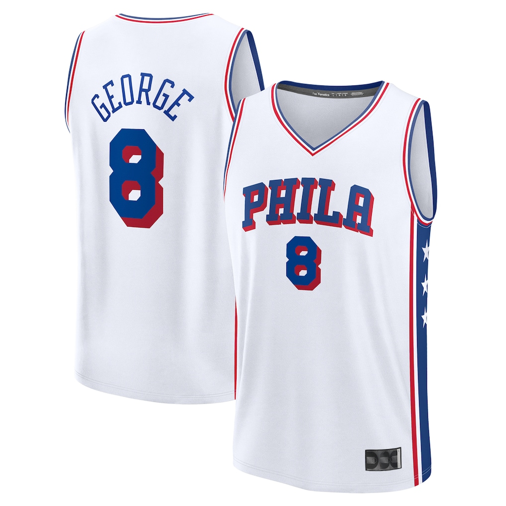 Rebec P.76ers #8 Paul George White Fast Break Replica Player Jerseys