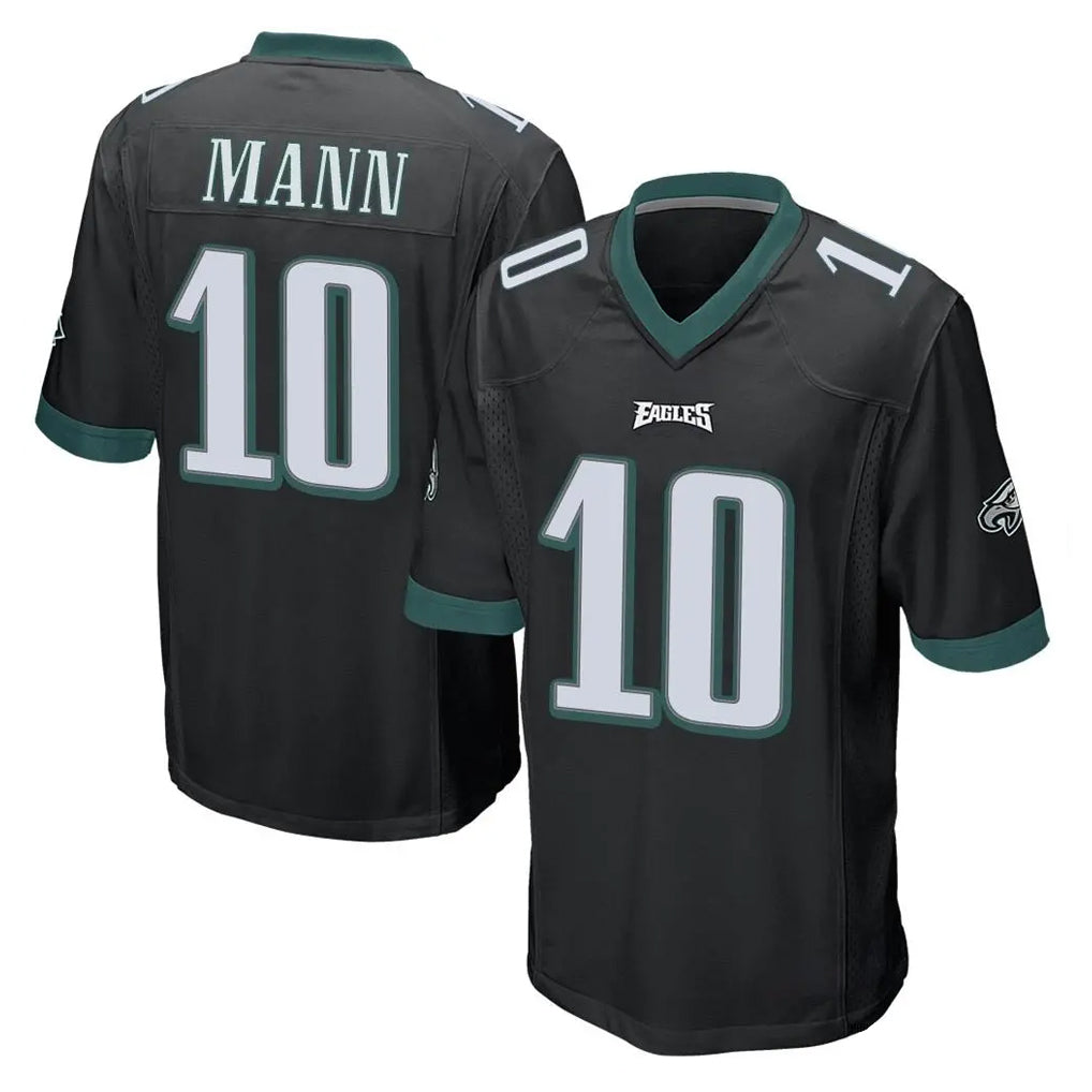 Rebec P.Eagles #10 Braden Mann Player Black Home Game Stitched Jerseys