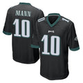 Rebec P.Eagles #10 Braden Mann Player Black Home Game Stitched Jerseys