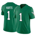 Rebec P.Eagles #1 Jalen Hurts Player Green Kelly Alternate Vapor F.U.S.E. Home Game Stitched Jerseys