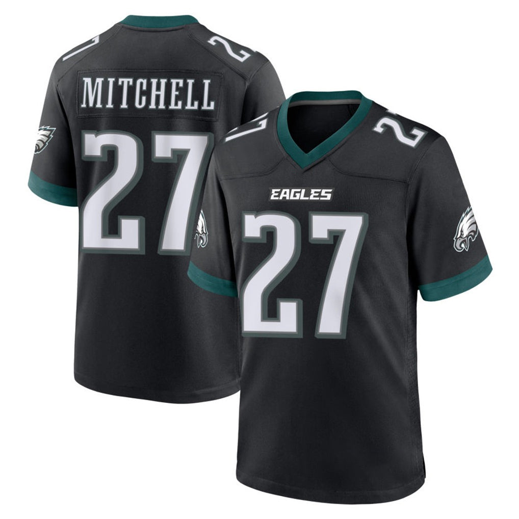 Rebec P.Eagles #27 Quinyon Mitchell Player Black Game Home Stitched Jerseys