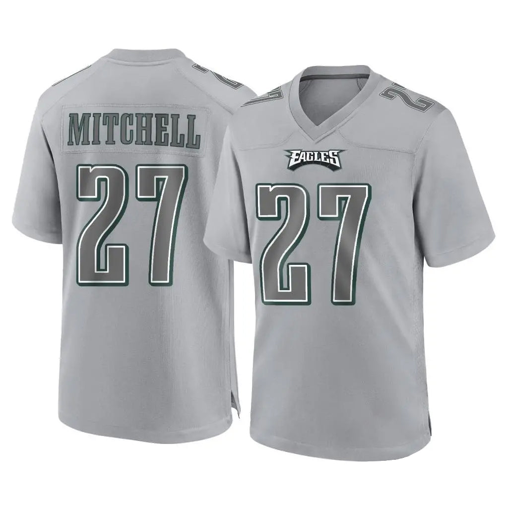 Rebec P.Eagles #27 Quinyon Mitchell Player Gray Atmosphere Fashion Home Game Stitched Jerseys