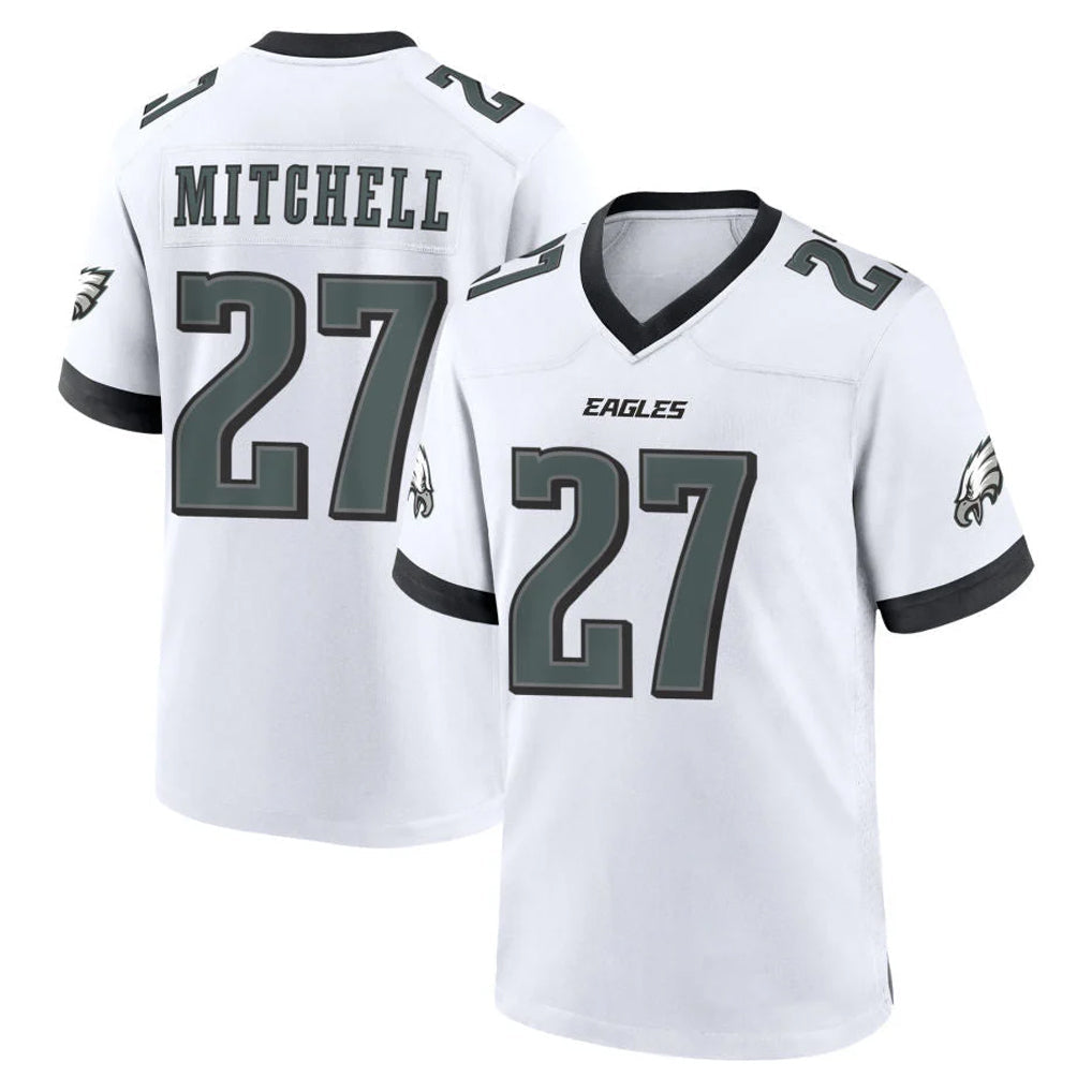 Rebec P.Eagles #27 Quinyon Mitchell Player White Game Home Stitched Jerseys