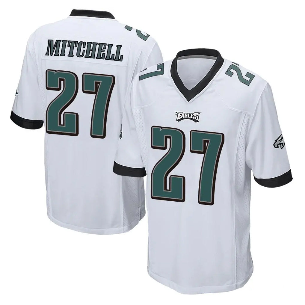 Rebec P.Eagles #27 Quinyon Mitchell Player White Home Game Stitched Jerseys