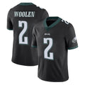 Rebec P.Eagles #2 Riq Woolen Player Black Limited Vapor Untouchable Home Game Stitched Jerseys
