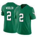 Rebec P.Eagles #2 Riq Woolen Player Green Kelly Alternate Vapor F.U.S.E. Home Game Stitched Jerseys