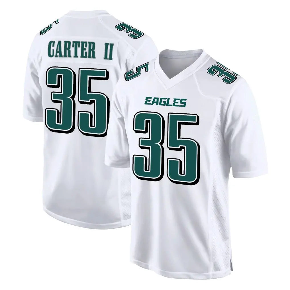 Rebec P.Eagles #35 Michael Carter II Player White Tundra Fashion Home Game Stitched Jerseys