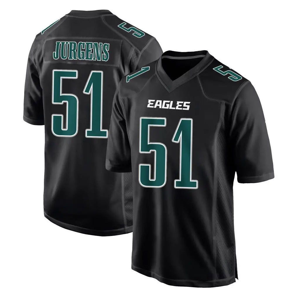 Rebec P.Eagles #51 Cam Jurgens Player Carbon Black Fashion Home Game Stitched Jerseys