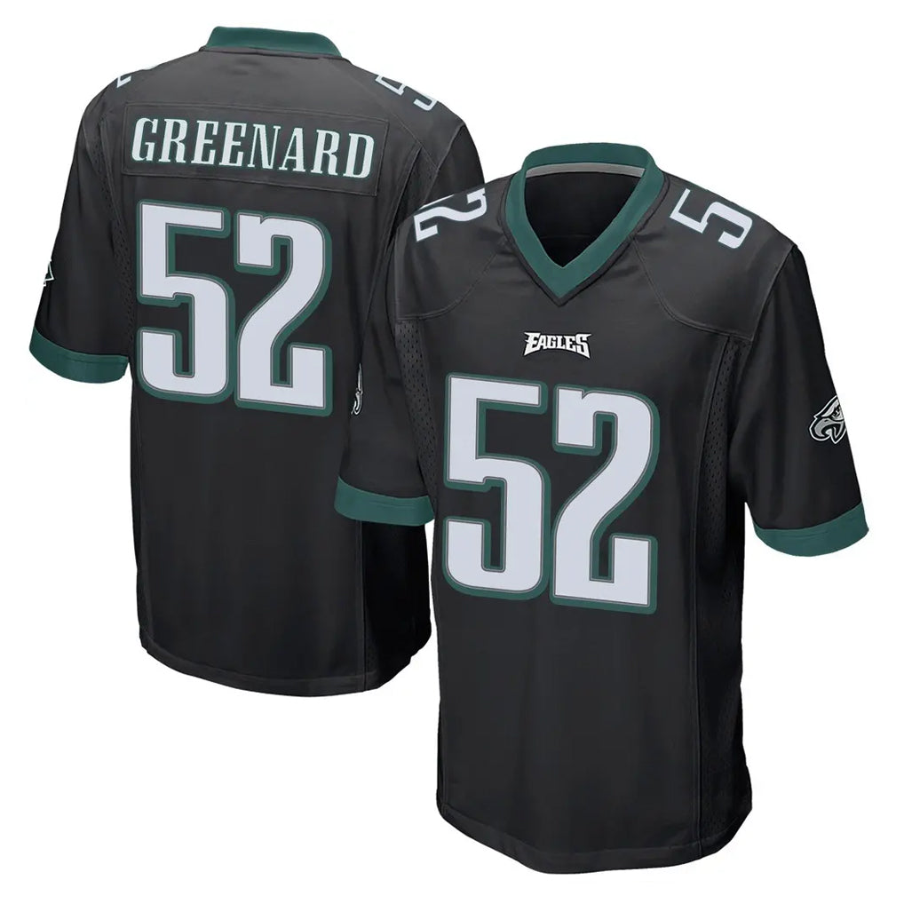 Rebec P.Eagles #52 Jonathan Greenard Player Black Home Game Stitched Jerseys
