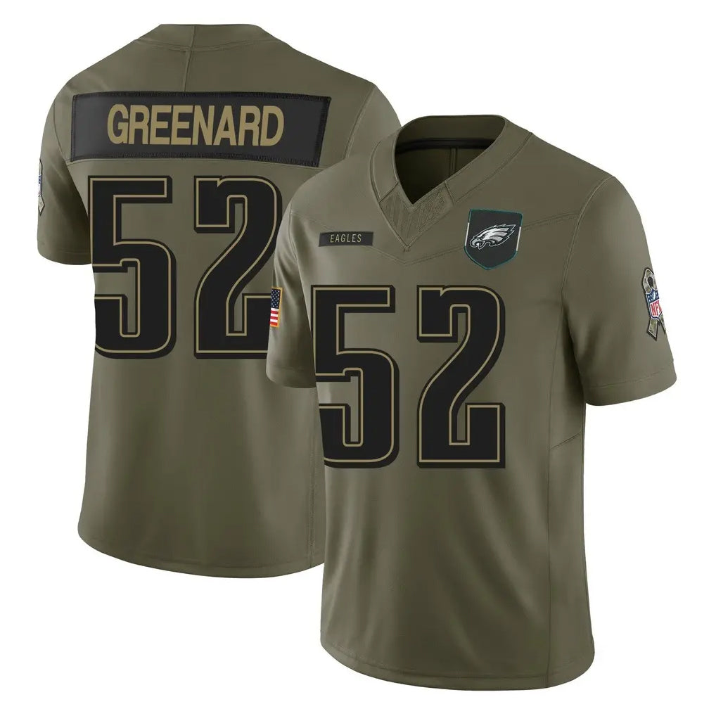 Rebec P.Eagles #52 Jonathan Greenard Player Olive 2025 Salute To Service Limited Stitched Jerseys
