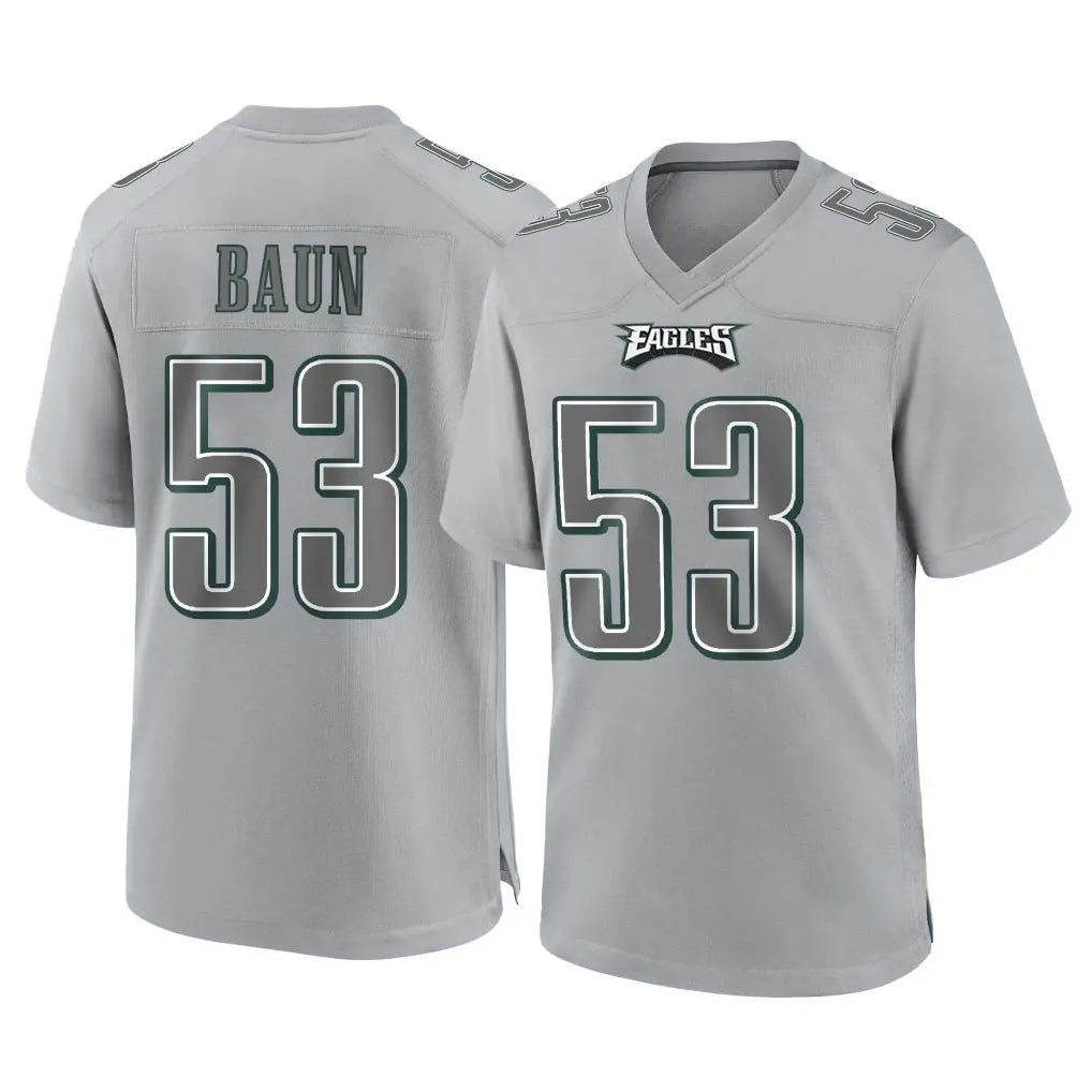 Rebec P.Eagles #53 Zack Baun Player Gray Atmosphere Fashion Home Game Stitched Jerseys
