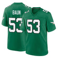Rebec P.Eagles #53 Zack Baun Player Green Kelly Alternate Home Game Stitched Jerseys