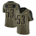 Rebec P.Eagles #53 Zack Baun Player Olive Salute To Service Limited Game Stitched Jerseys