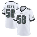 Rebec P.Eagles #58 Jalyx Hunt Player White Game Home Stitched Jerseys