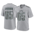 Rebec P.Eagles #65 Lane Johnson Player Gray Atmosphere Fashion Home Game Stitched Jerseys