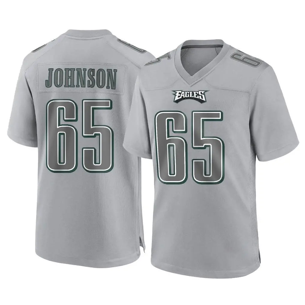 Rebec P.Eagles #65 Lane Johnson Player Gray Atmosphere Fashion Home Game Stitched Jerseys