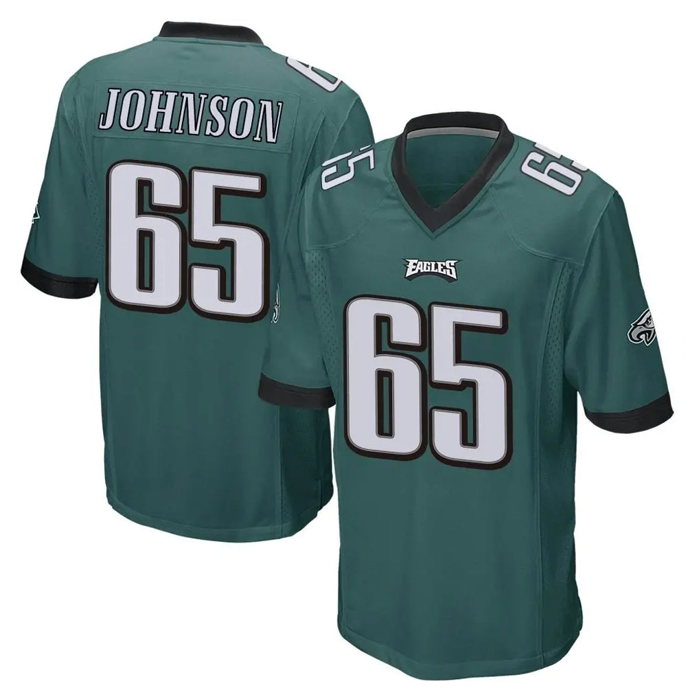 Rebec P.Eagles #65 Lane Johnson Player Team Color Green Home Game Stitched Jerseys