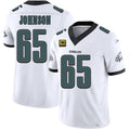 Rebec P.Eagles #65 Lane Johnson White 2026 F.U.S.E. 4-Star C Patch Vapor Untouchable Limited Football Stitched Jersey