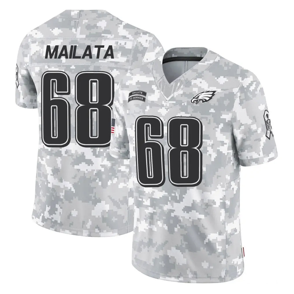 Rebec P.Eagles #68 Jordan Mailata Player Arctic Camo Salute to Service Limited Game Stitched Jerseys