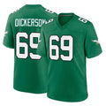 Rebec P.Eagles #69 Landon Dickerson Player Green Kelly Alternate Home Game Stitched Jerseys