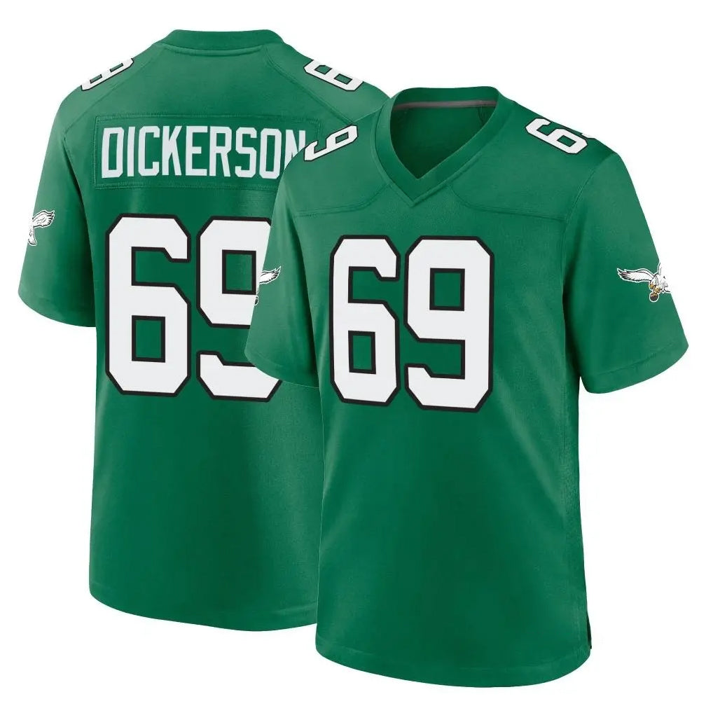 Rebec P.Eagles #69 Landon Dickerson Player Green Kelly Alternate Home Game Stitched Jerseys