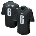 Rebec P.Eagles #6 DeVonta Smith Player Black Home Game Stitched Jerseys