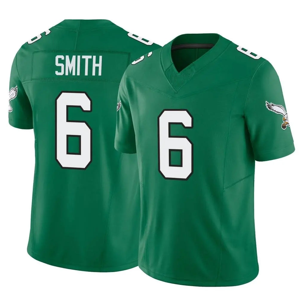 Rebec P.Eagles #6 DeVonta Smith Player Green Kelly Alternate Vapor F.U.S.E. Home Game Stitched Jerseys