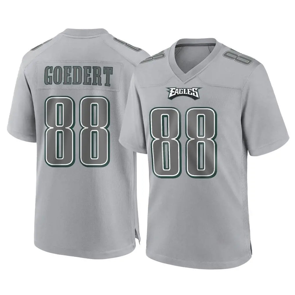 Rebec P.Eagles #88 Dallas Goedert Player Gray Atmosphere Fashion Home Game Stitched Jerseys