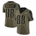 Rebec P.Eagles #88 Dallas Goedert Player Olive Salute To Service Limited Game Stitched Jerseys