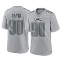 Rebec P.Eagles #90 Jordan Davis Player Gray Atmosphere Fashion Home Game Stitched Jerseys