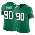 Rebec P.Eagles #90 Jordan Davis Player Green Kelly Alternate Vapor F.U.S.E. Home Game Stitched Jerseys