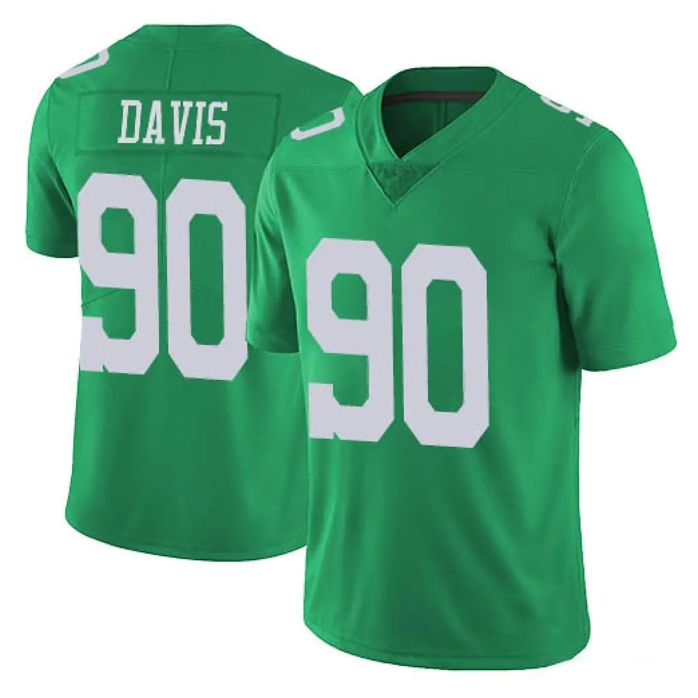 Rebec P.Eagles #90 Jordan Davis Player Green Limited Vapor Untouchable Home Game Stitched Jerseys