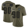 Rebec P.Eagles #90 Jordan Davis Player Olive 2025 Salute To Service Limited Stitched Jerseys