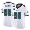 Rebec P.Eagles #90 Jordan Davis White 2026 F.U.S.E. 1-Star C Patch Vapor Untouchable Limited Football Stitched Jersey