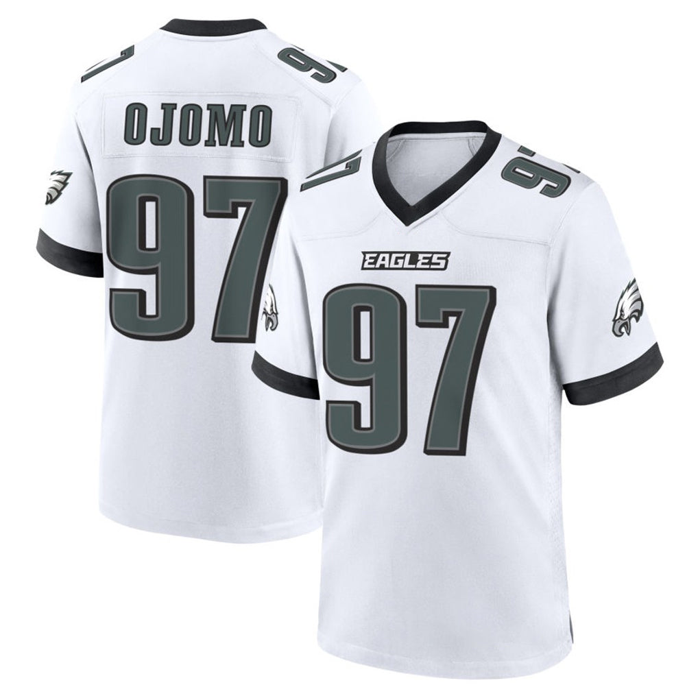 Rebec P.Eagles #97 Moro Ojomo Player White Game Home Stitched Jerseys