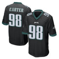 Rebec P.Eagles #98 Jalen Carter Player Black Home Game Stitched Jerseys