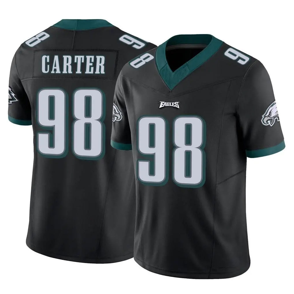 Rebec P.Eagles #98 Jalen Carter Player Black Limited Vapor F.U.S.E. Home Game Stitched Jerseys