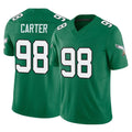 Rebec P.Eagles #98 Jalen Carter Player Green Kelly Alternate Vapor F.U.S.E. Home Game Stitched Jerseys