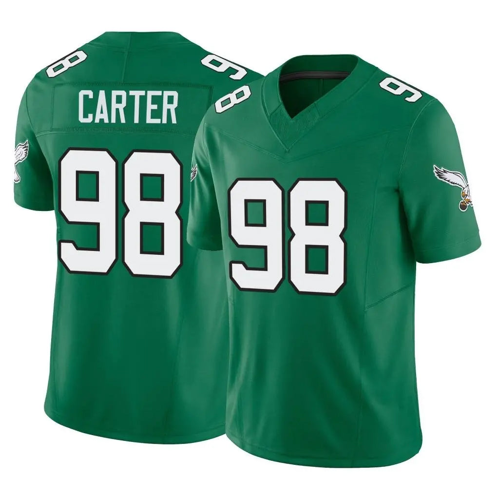 Rebec P.Eagles #98 Jalen Carter Player Green Kelly Alternate Vapor F.U.S.E. Home Game Stitched Jerseys