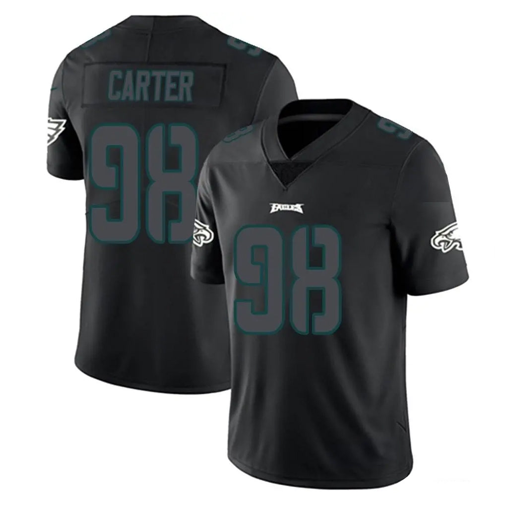 Rebec P.Eagles #98 Jalen Carter Player Limited Black Impact Home Game Stitched Jerseys