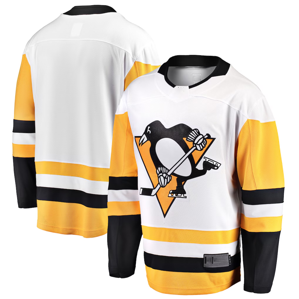 Rebec P.Penguins White Away Breakaway Jerseys