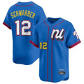 Rebec P.Phillies #12 Kyle Schwarber Player Blue National League All-star Game Limited Stitched Jerseys