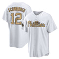 Rebec P.Phillies #12 Kyle Schwarber Player Gold All-Star Home Game Stitched Jerseys