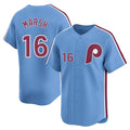 Rebec P.Phillies #16 Brandon Marsh Player Light Blue Game Stitched Jerseys