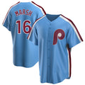 Rebec P.Phillies #16 Brandon Marsh Player Light Blue Home Game Stitched Jerseys