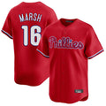 Rebec P.Phillies #16 Brandon Marsh Player Red Home Limited Stitched Jerseys