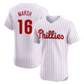 Rebec P.Phillies #16 Brandon Marsh Player White Home Limited Elite Stitched Jerseys