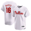 Rebec P.Phillies #16 Brandon Marsh Player White Home Limited Stitched Jerseys
