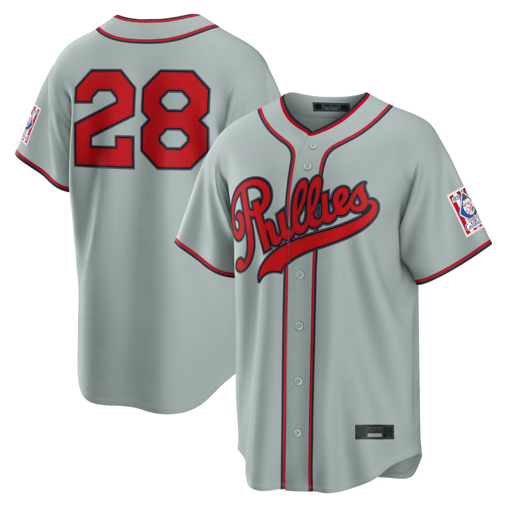P.Phillies #28 Alec Bohm Gray Rebec 2026 Field of Dreams Stadium Stitched Jerseys
