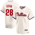 Rebec P.Phillies #28 Alec Bohm Player Cream Home Limited Stitched Jerseys